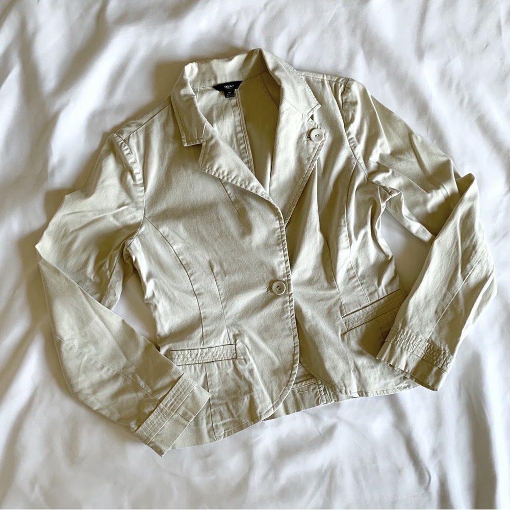 Mossimo Women’s Cream Cotton Jacket Size Medium